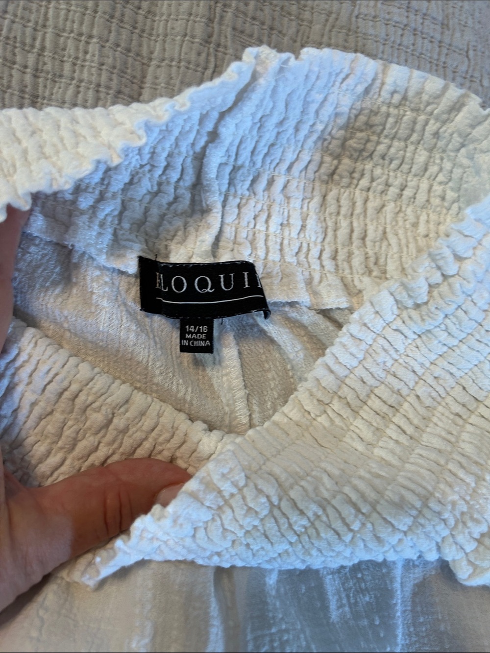 Eloquii White Wide-Leg Pants - Picture 2 of 3